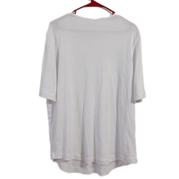 Blair White Short Sleeve Tee with Relaxed Fit - Picture 2 of 4